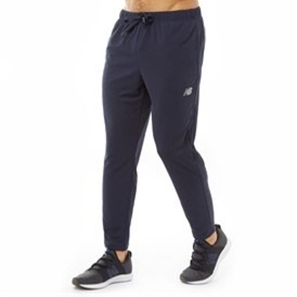 New Balance Mens Sport Poly Track Pants Eclipse Navy Size Medium - Picture 1 of 7